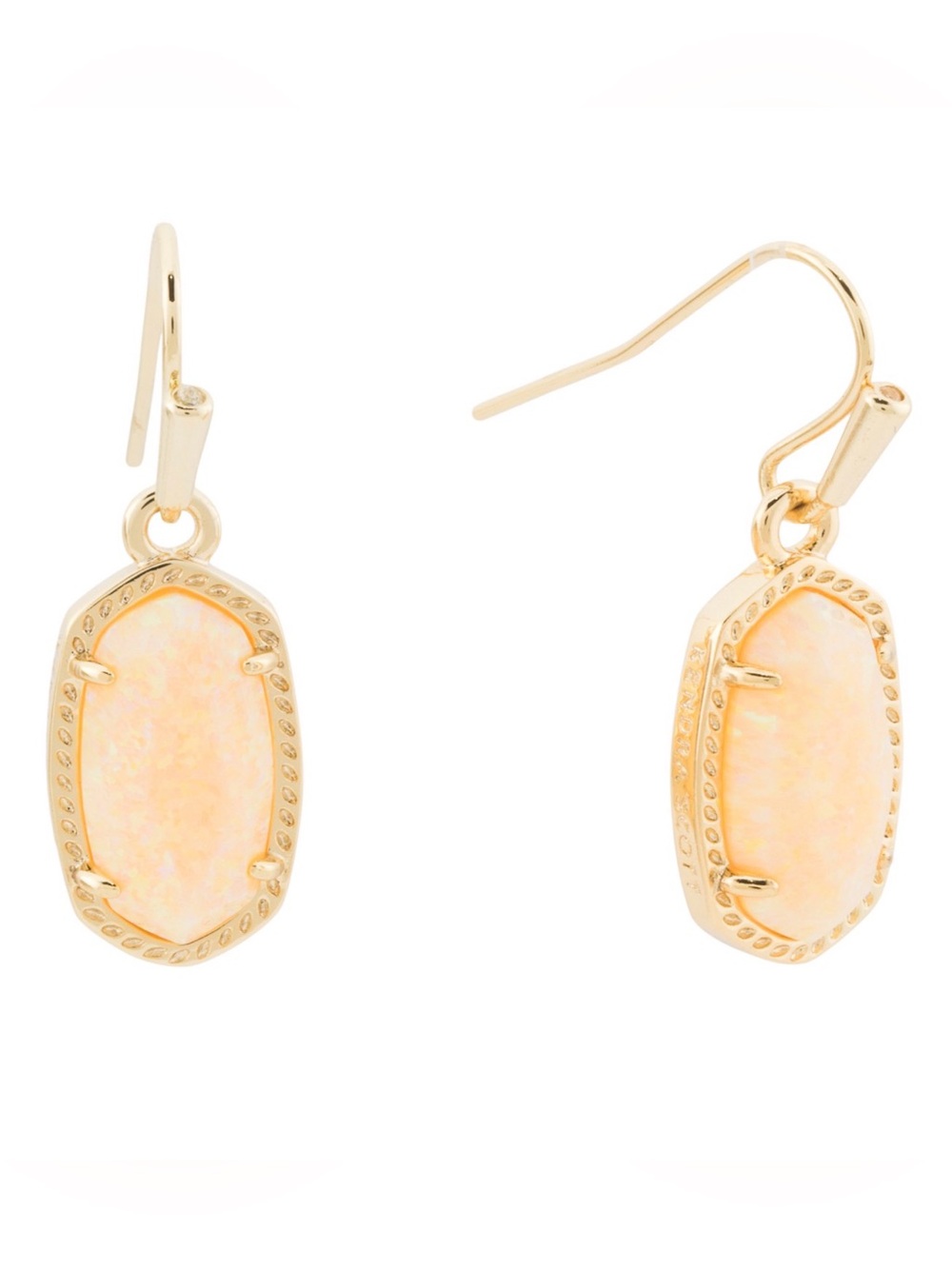 Kendra Scott Gold Yellow Opal Lee Drop Earrings